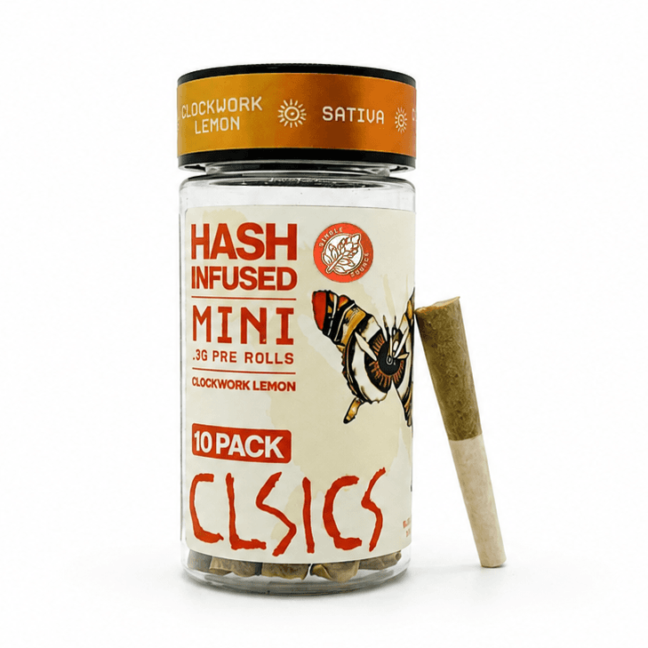 CLSICS Hash Preroll 10pk Sativa Clockwork Lemon