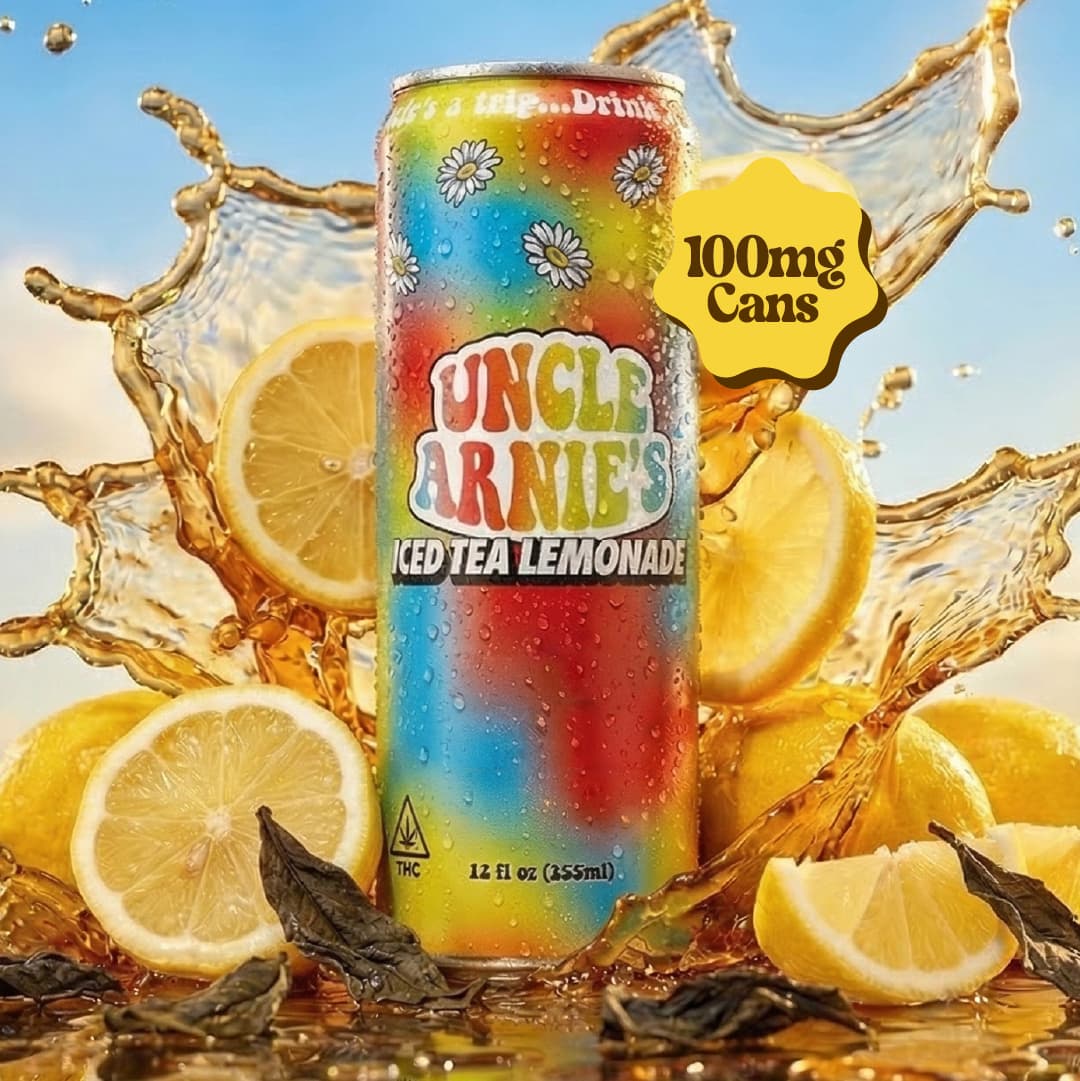 Uncle Arnie's Beverage 12oz Iced Tea Lemonade 100mg 12pk