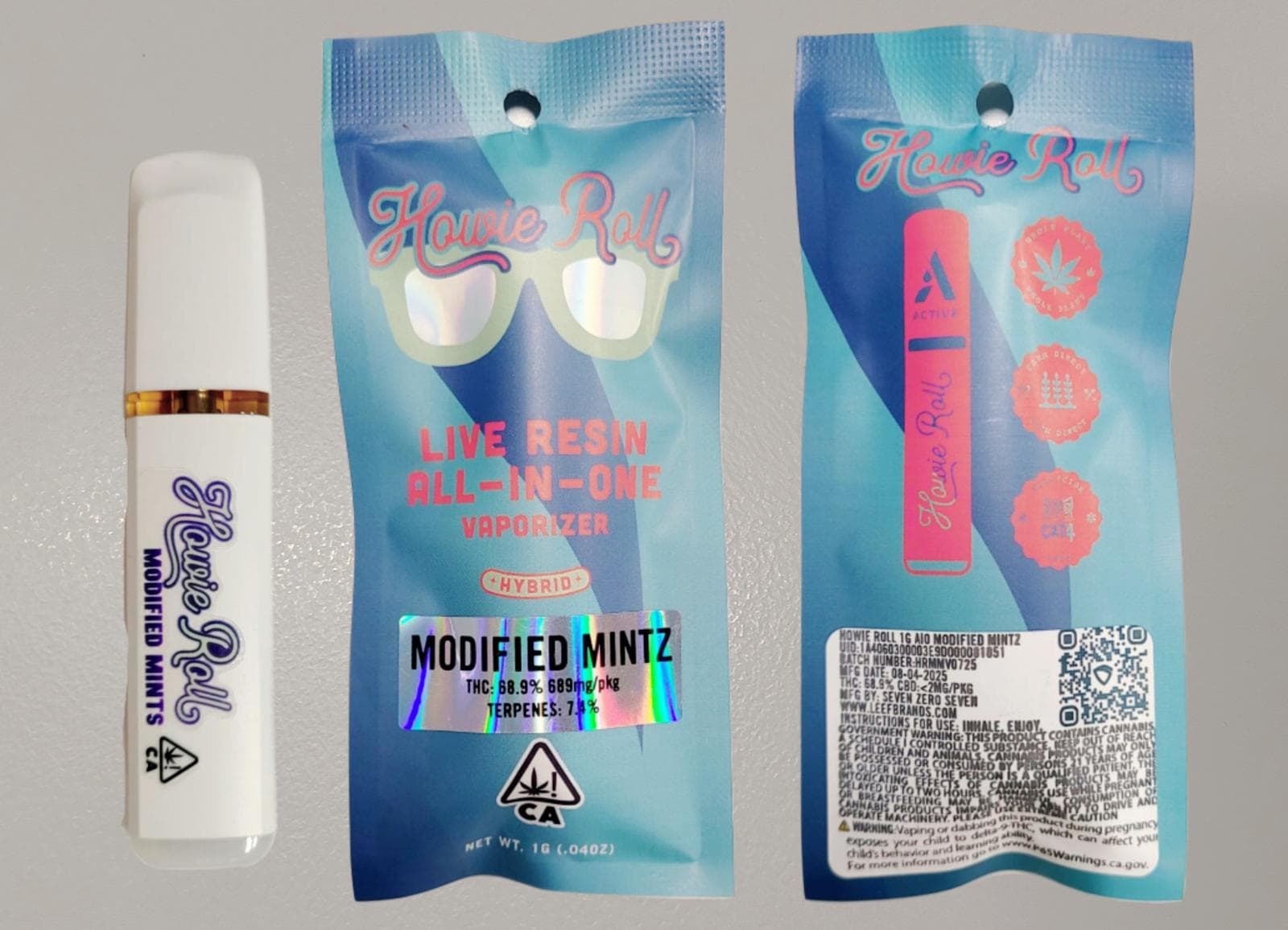 Howie Roll All-In-One Live Resin Cartridge 1g Hybrid Papaya 85
