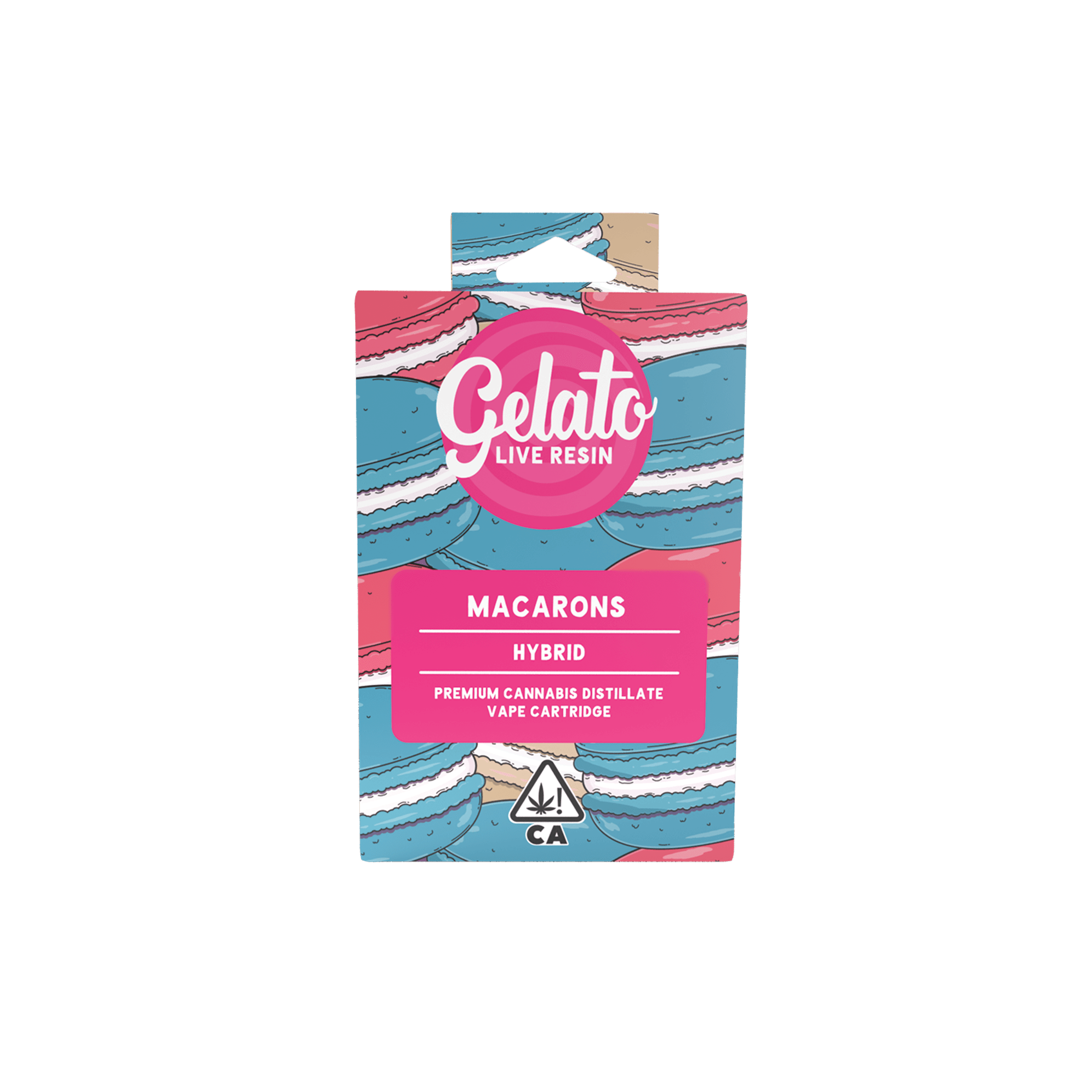 Gelato Live Resin Cartridge 1g Hybrid Macaron 10pk