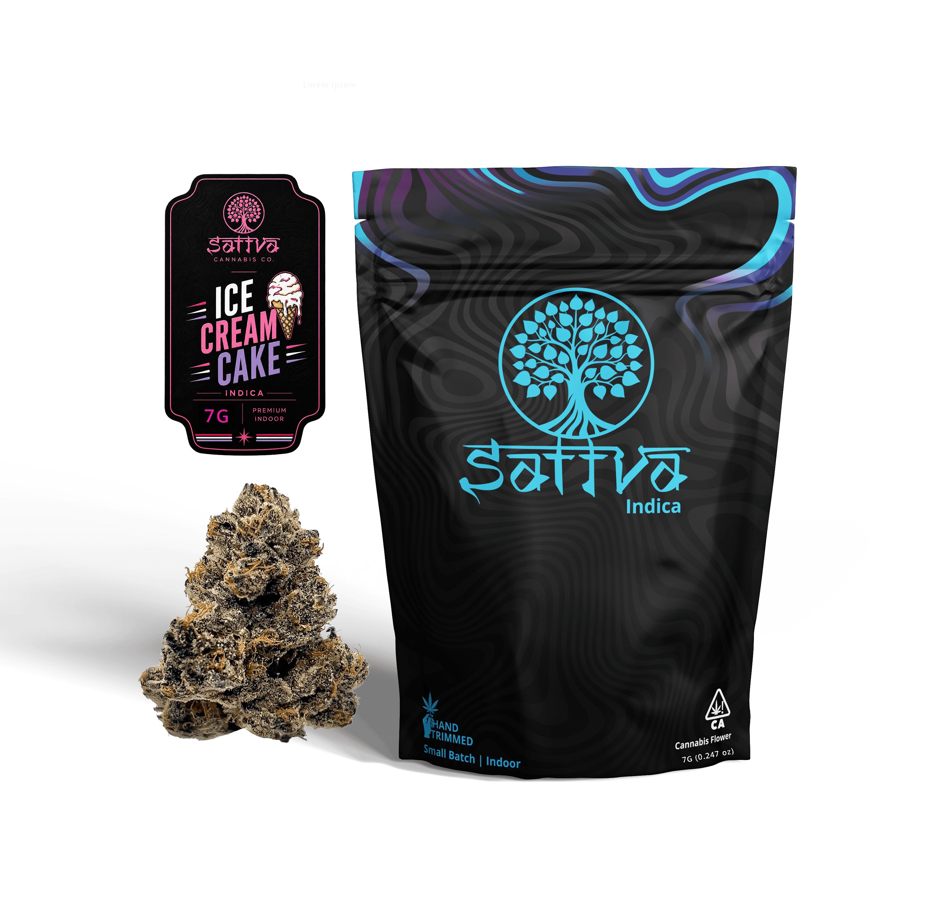 Sattva Cannabis Flower 7g Indica Ice Cream Cake