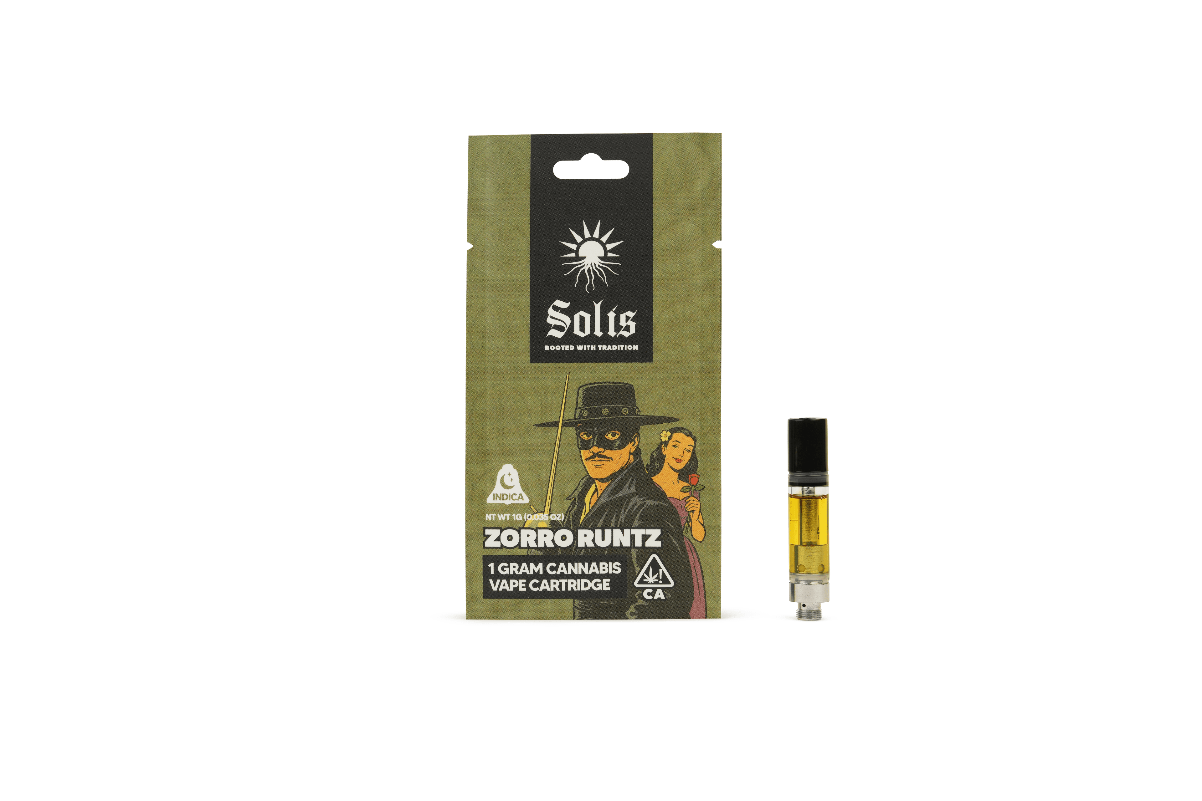Solis Cartridge 1g Indica Zorro Runtz