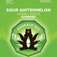 Emerald Sky Gummies 10ct 100mg Hybrid Sour Watermelon