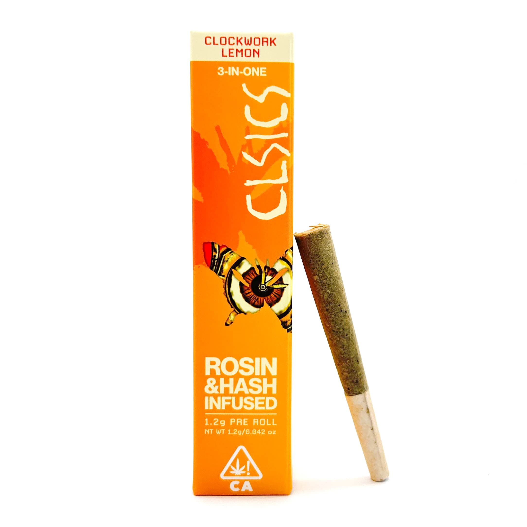 CLSICS Trifecta 1.2g Rosin Hash Preroll Sativa Clockwork Lemon