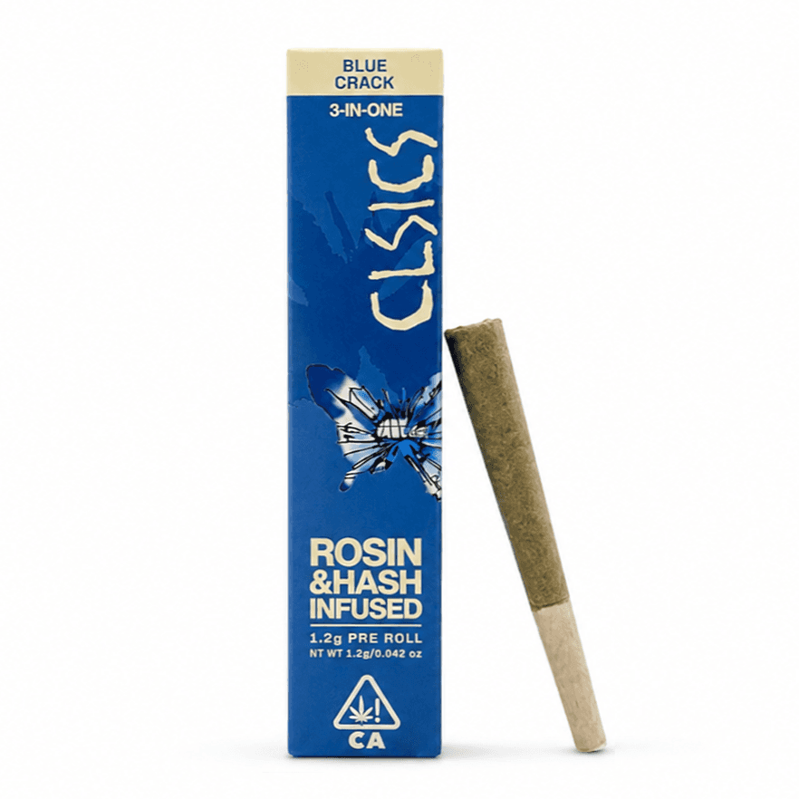 CLSICS Trifecta 1.2g Rosin Hash Preroll Sativa Blue Crack