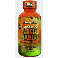 Uncle Arnie's Beverage 8oz 100% Live Resin Hybrid Tropical Twist 100mg