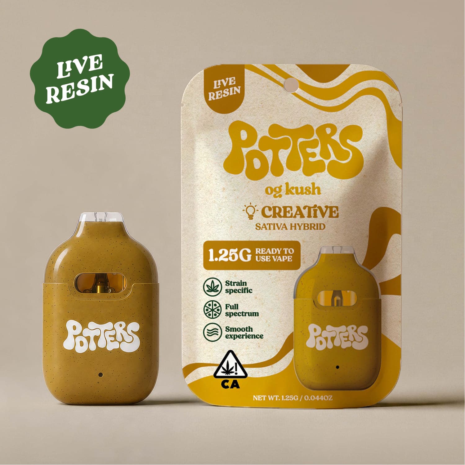 Potters Live Resin All-In-One 1.25g Sativa OG Kush