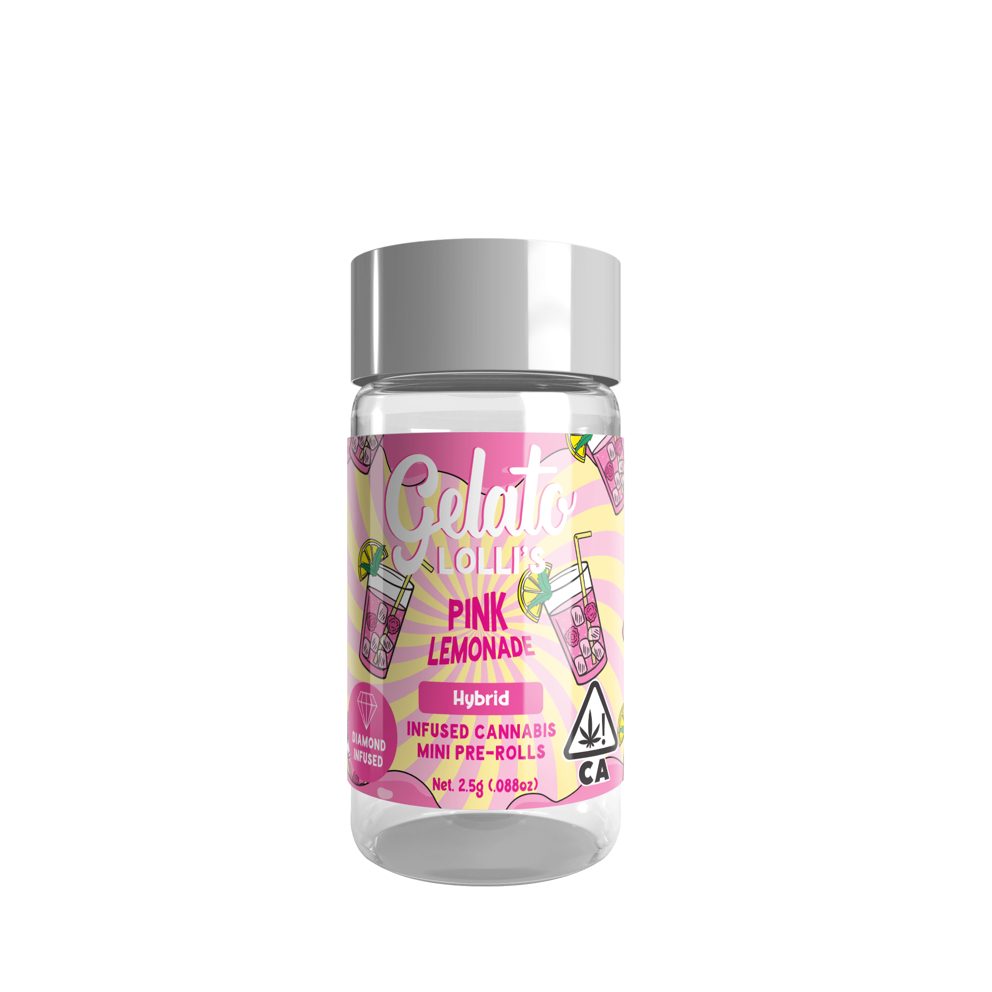 Gelato Lolli's 5pk Infused Mini Preroll .6g Sativa Pink Lemonade