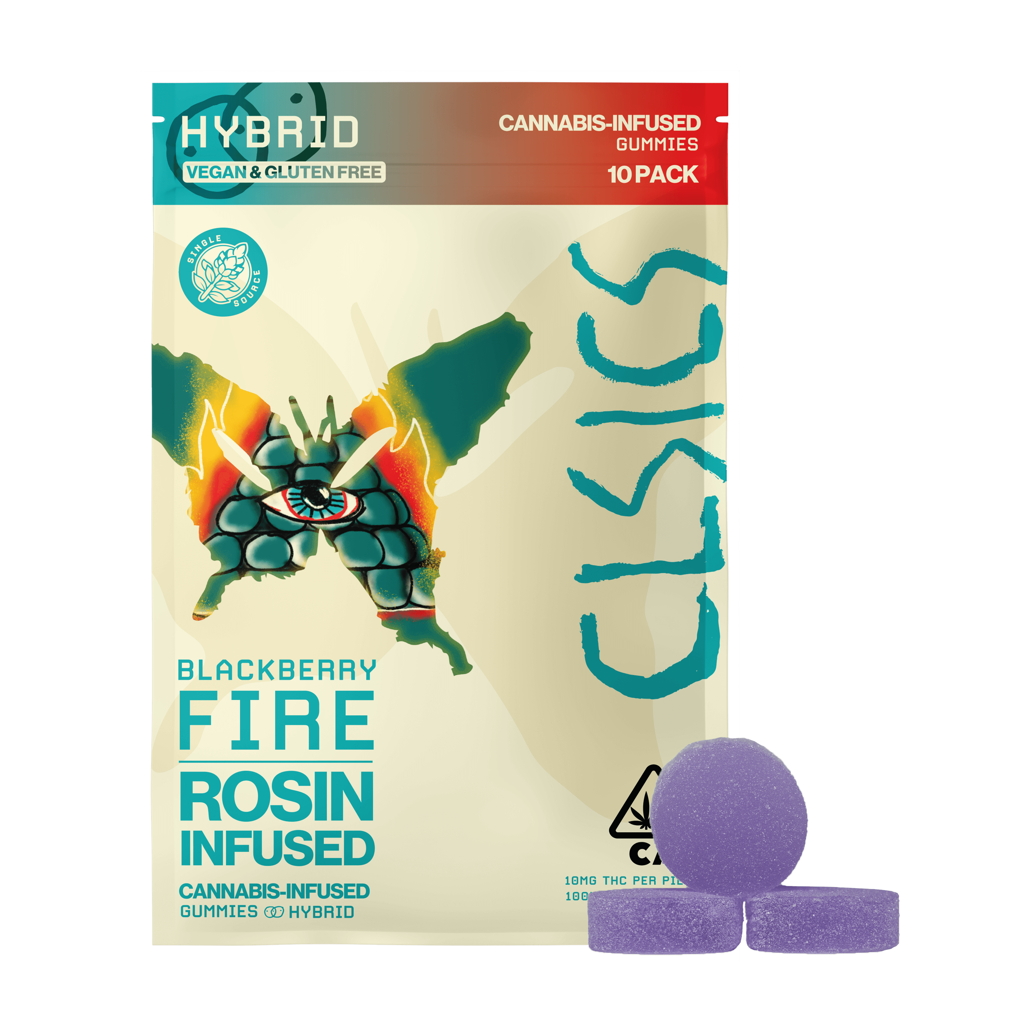 CLSICS Live Rosin Gummies Hybrid Blackberry Fire