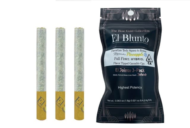 El Blunto FlavorCore Hash Jointo .6g Hybrid Roma Pineapple 3pk 1.8g