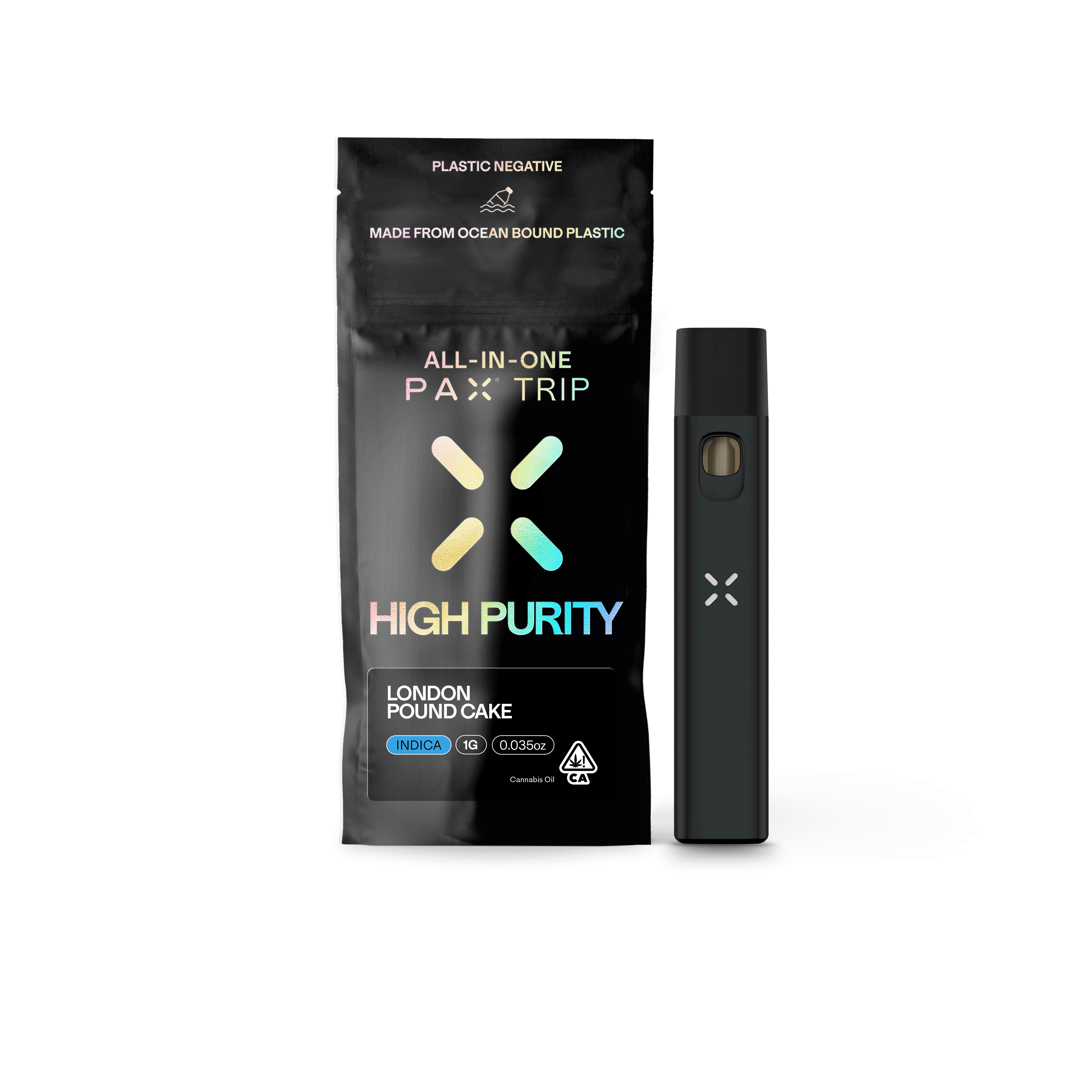 PAX Trip All-In-One High Purity THC 1g Indica London Pound Cake