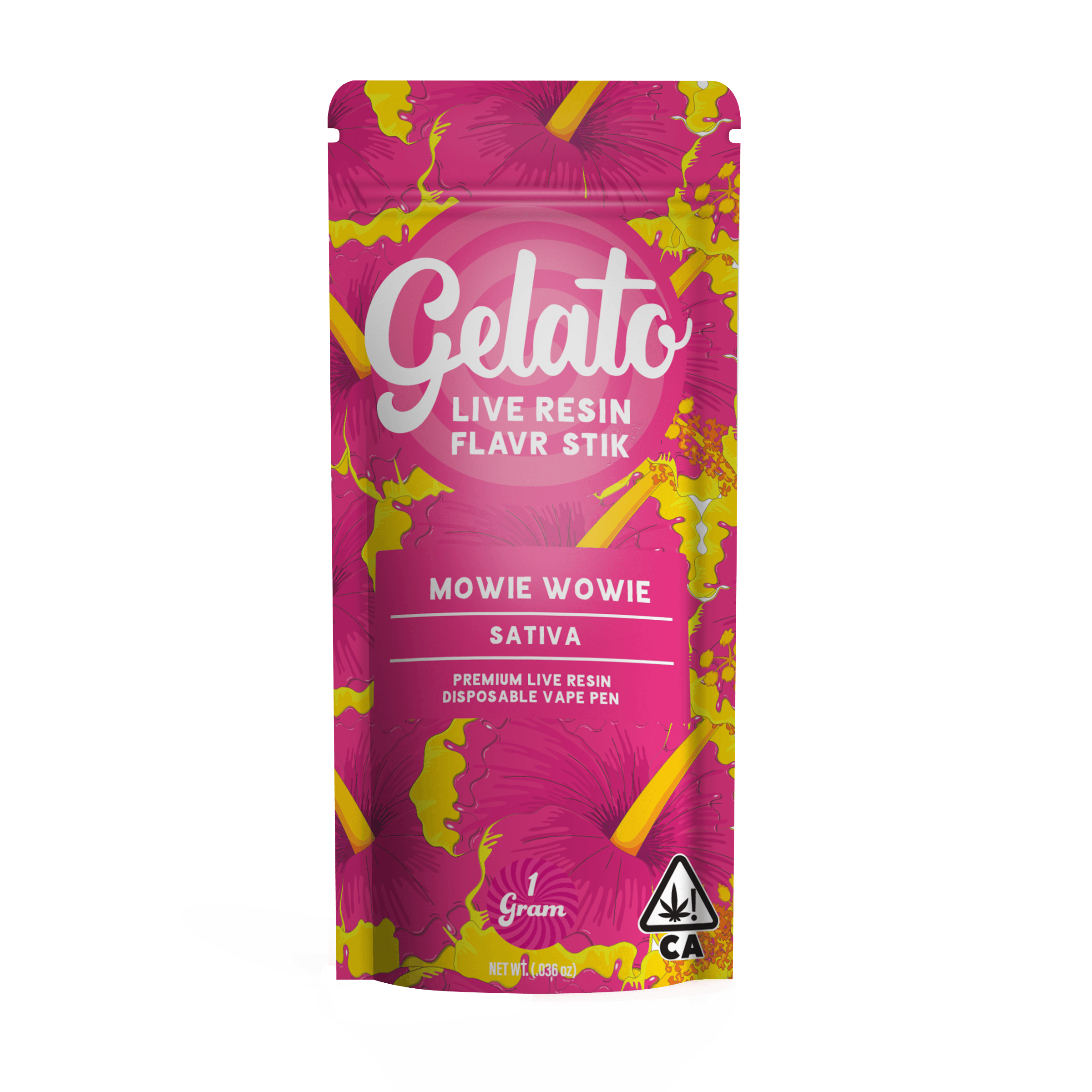 Gelato Live Resin All-In-One 1g Sativa Mowie Wowie 10pk