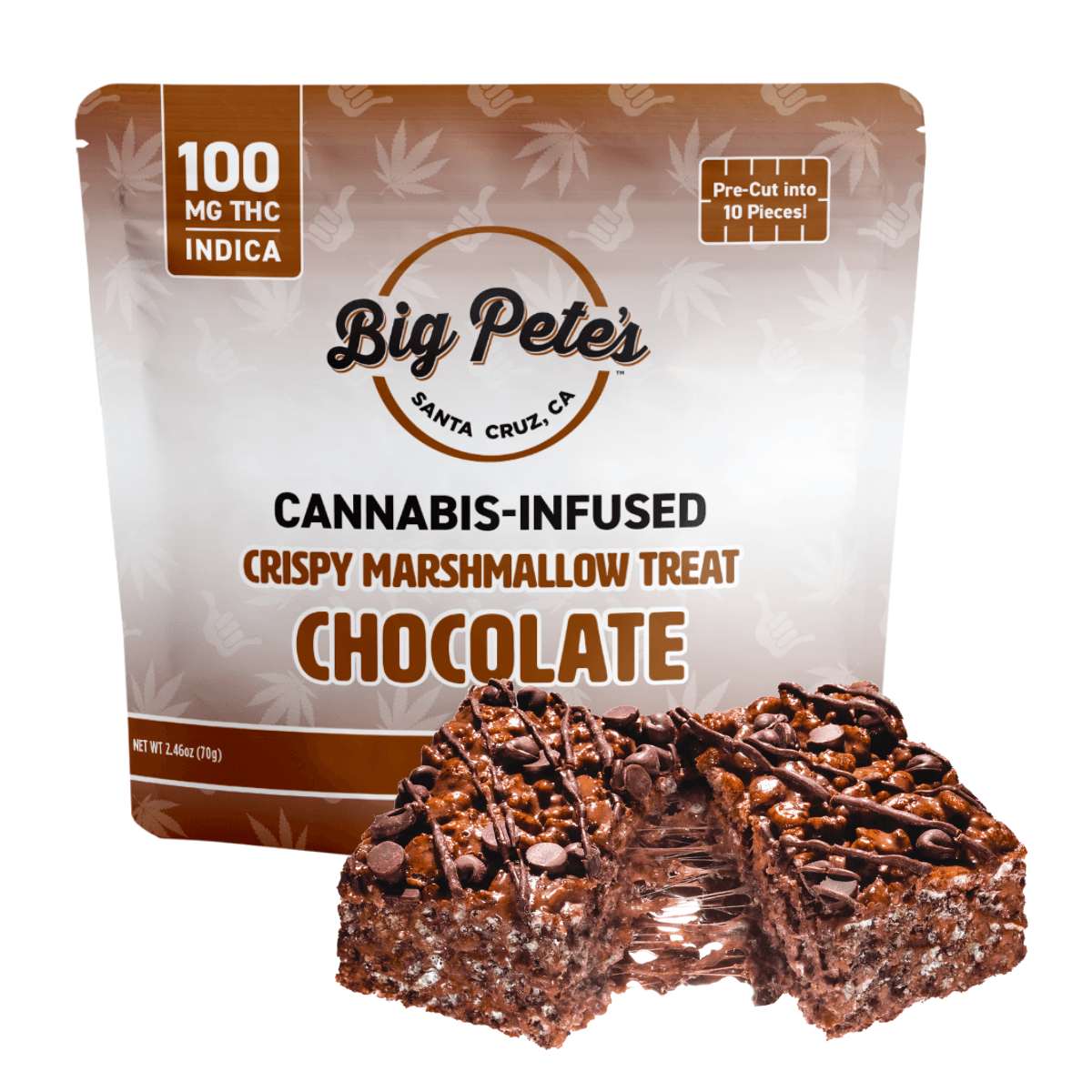 Big Pete's Chocolate Crispy Marshmallow Treat Indica 100mg