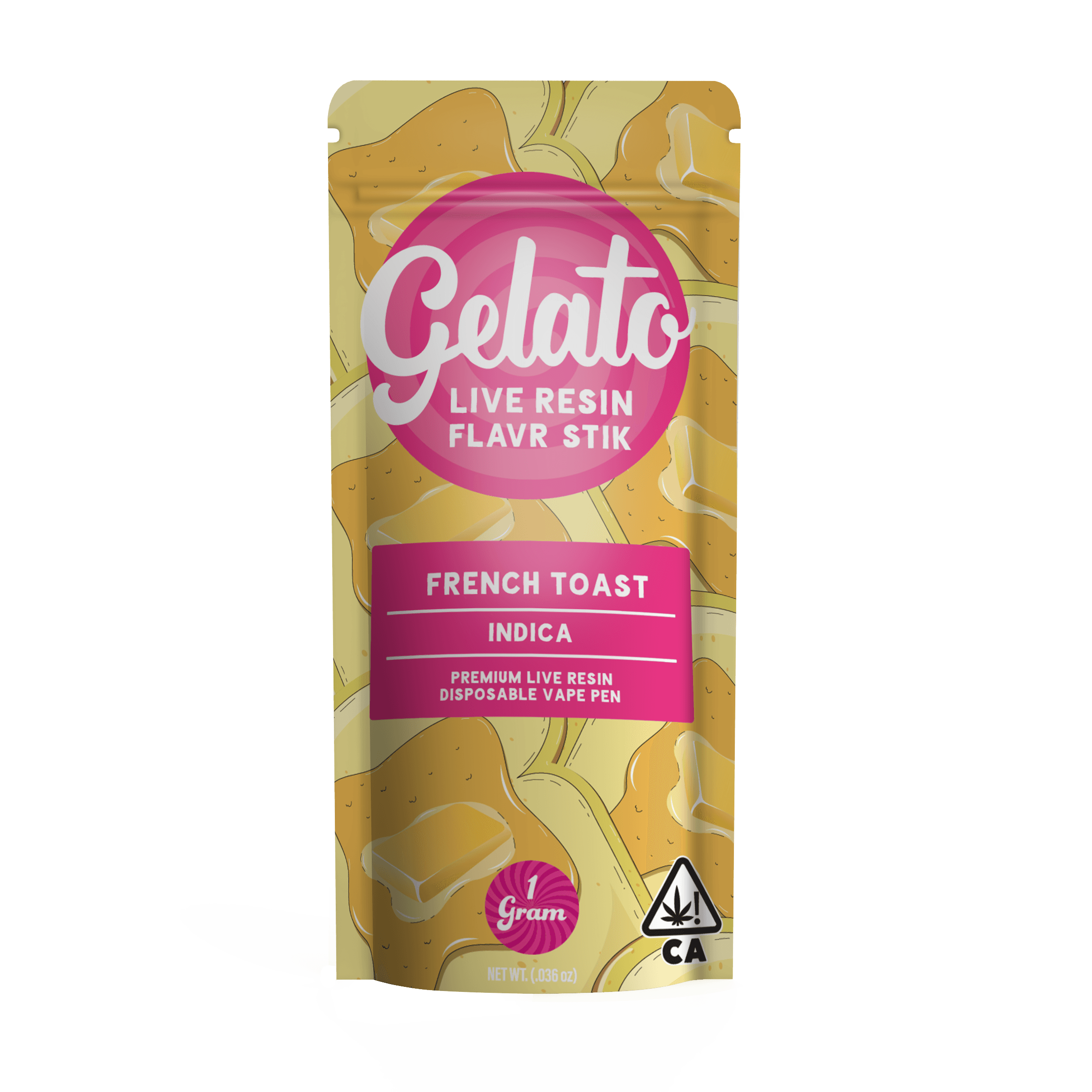 Gelato Live Resin All-In-One 1g Indica French Toast 10pk