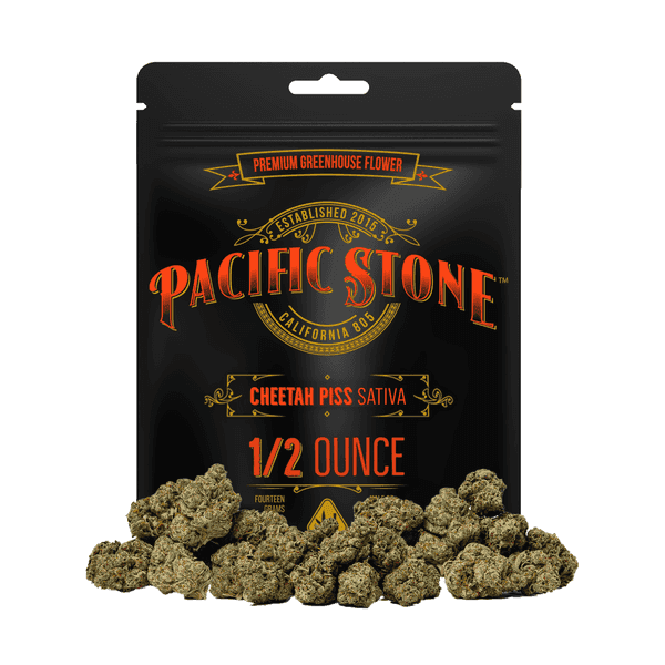Pacific Stone Flower 14.0g Pouch Sativa Cheetah Piss 8ct