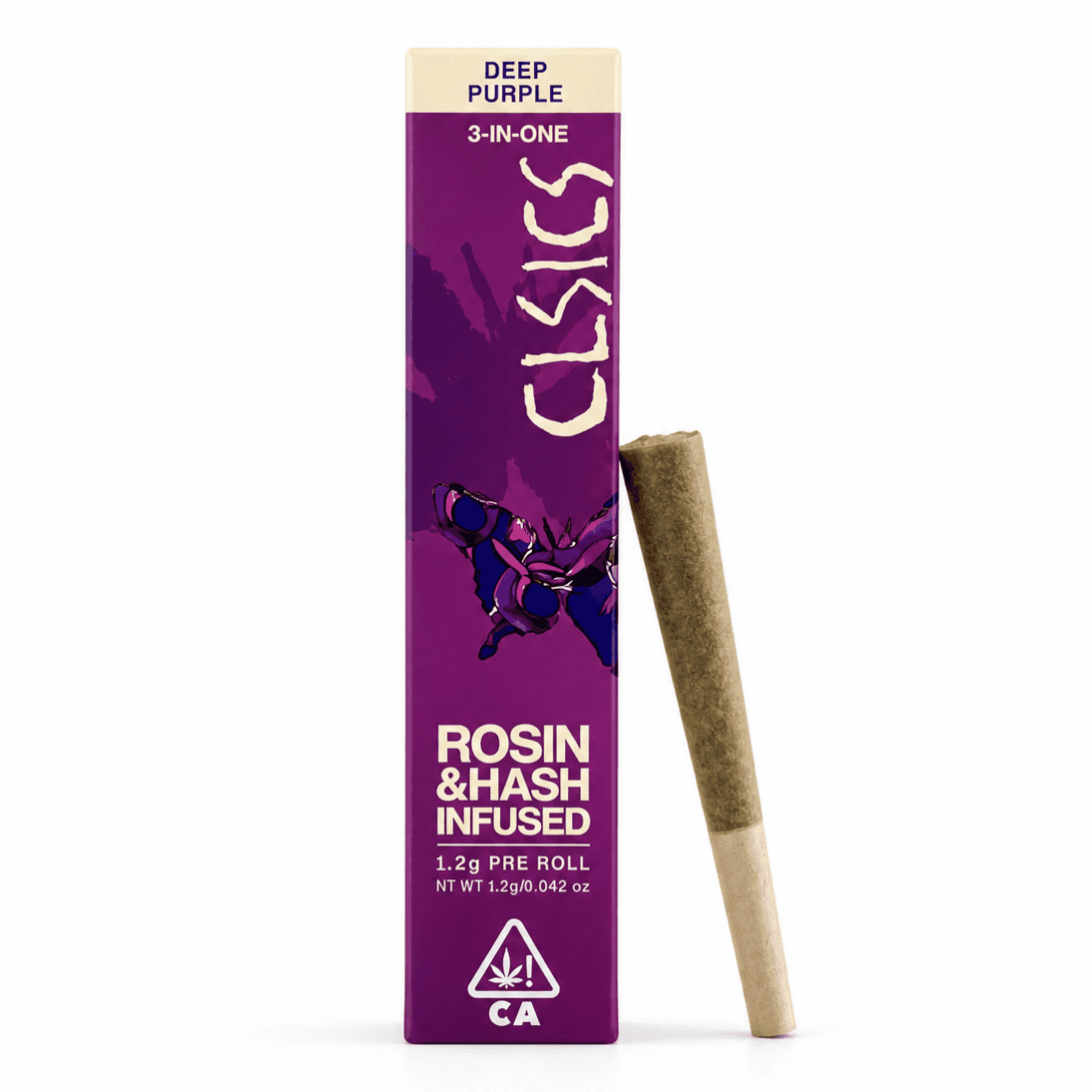 CLSICS Trifecta 1.2g Rosin Hash Preroll Indica Deep Purple