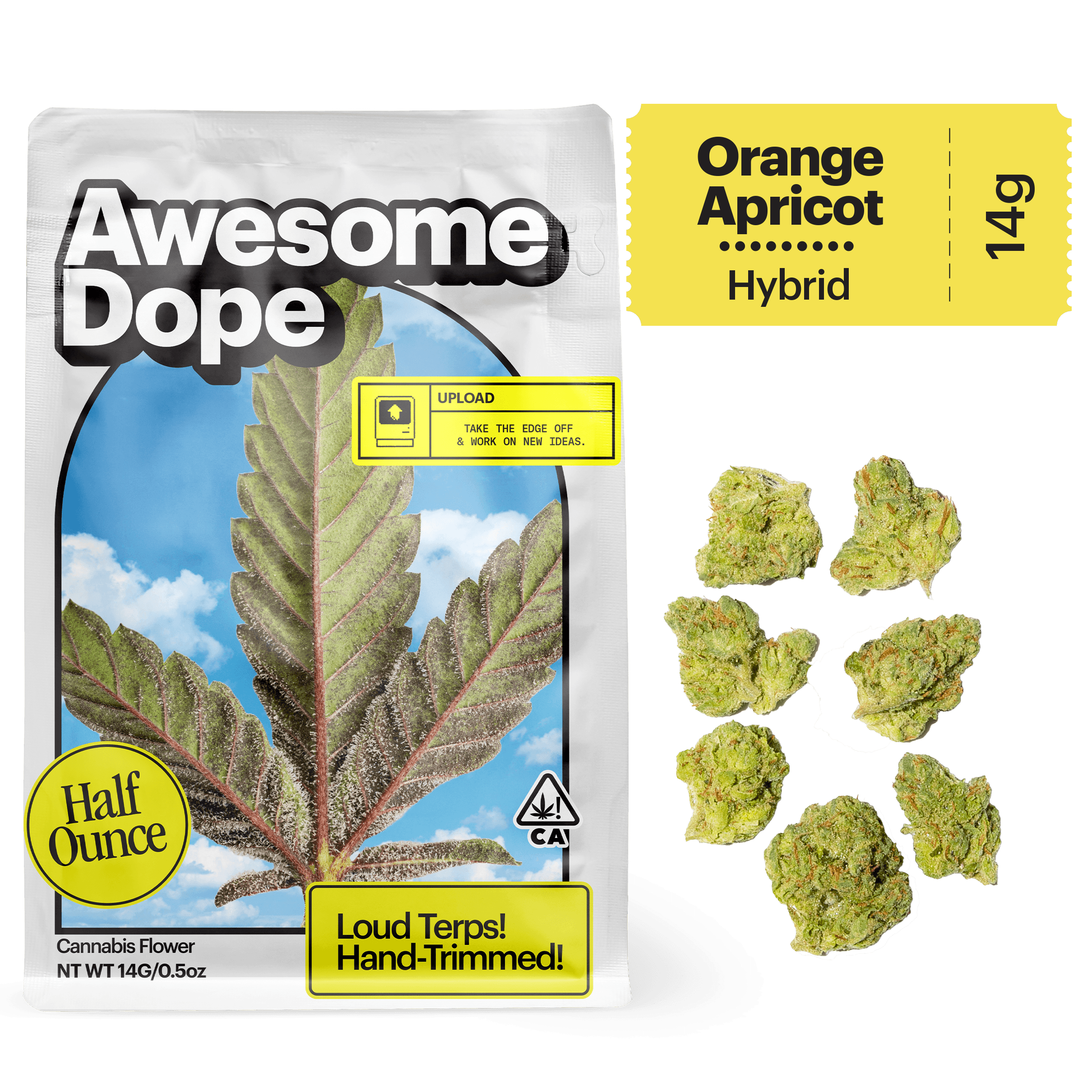 Awesome Dope Smalls Flower 14g Sativa Hybrid Orange Apricot