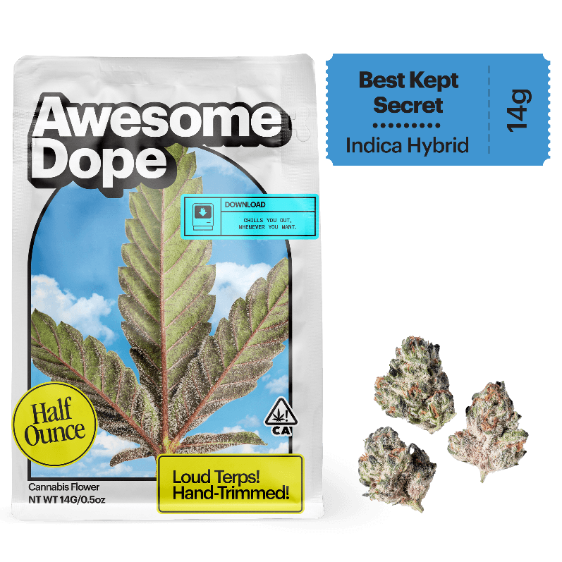 Awesome Dope Smalls Flower 14g Indica Hybrid Best Kept Secret