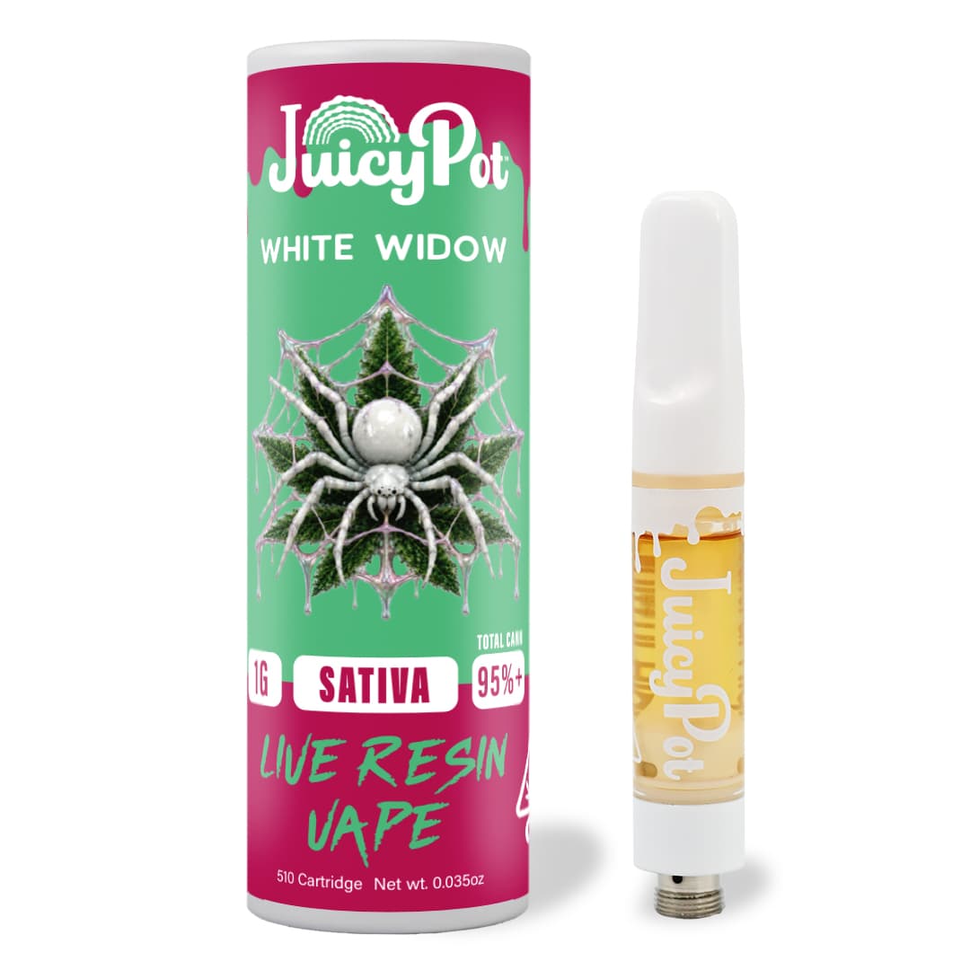 JuicyPot Live Resin Cartridge 1g Sativa White Widow