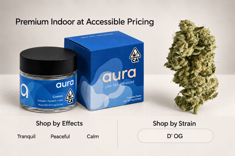Aura SF Flower 3.5g Hybrid D'OG Aura - Cosmic