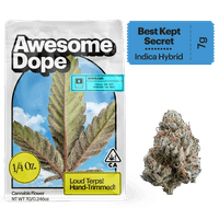 Awesome Dope Flower 7g Indica Hybrid Best Kept Secret