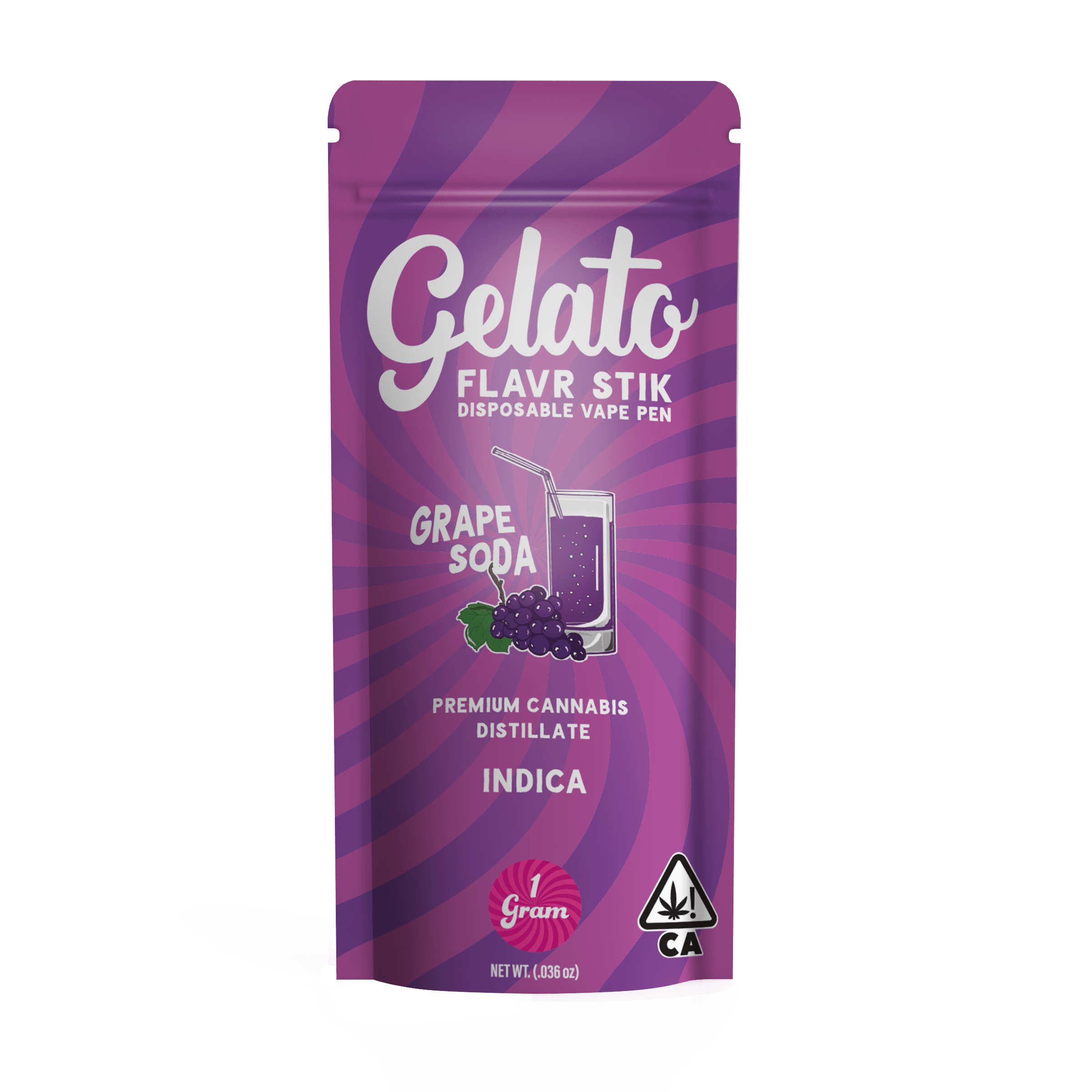 Gelato Flavors All-In-One 1g Indica Grape Soda 10pk