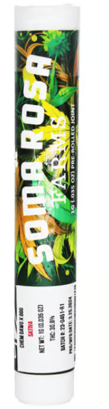 Soma Rosa Preroll 1g Sativa Tropicana Cherry
