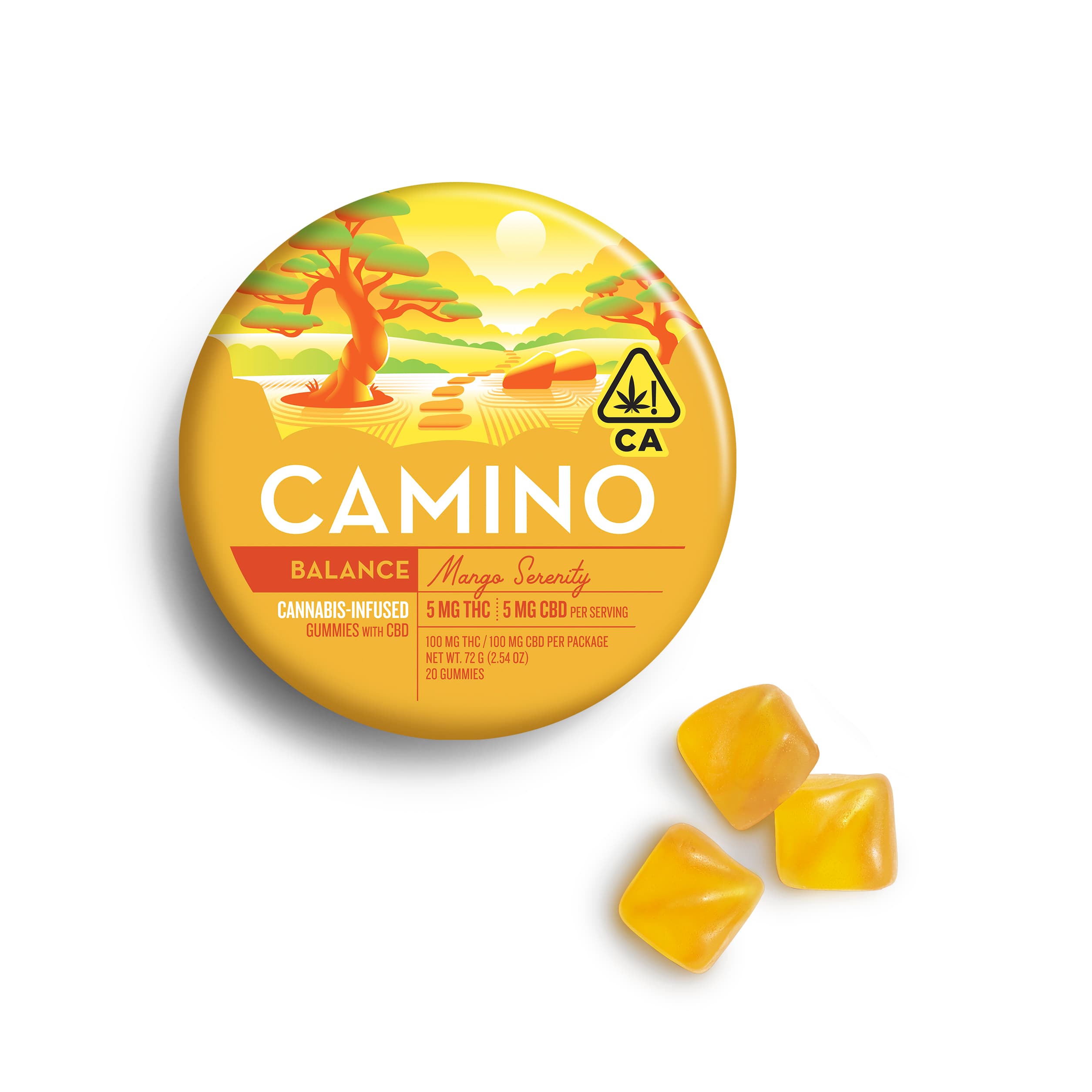 Camino Gummies Mango Serenity CBD 1:1