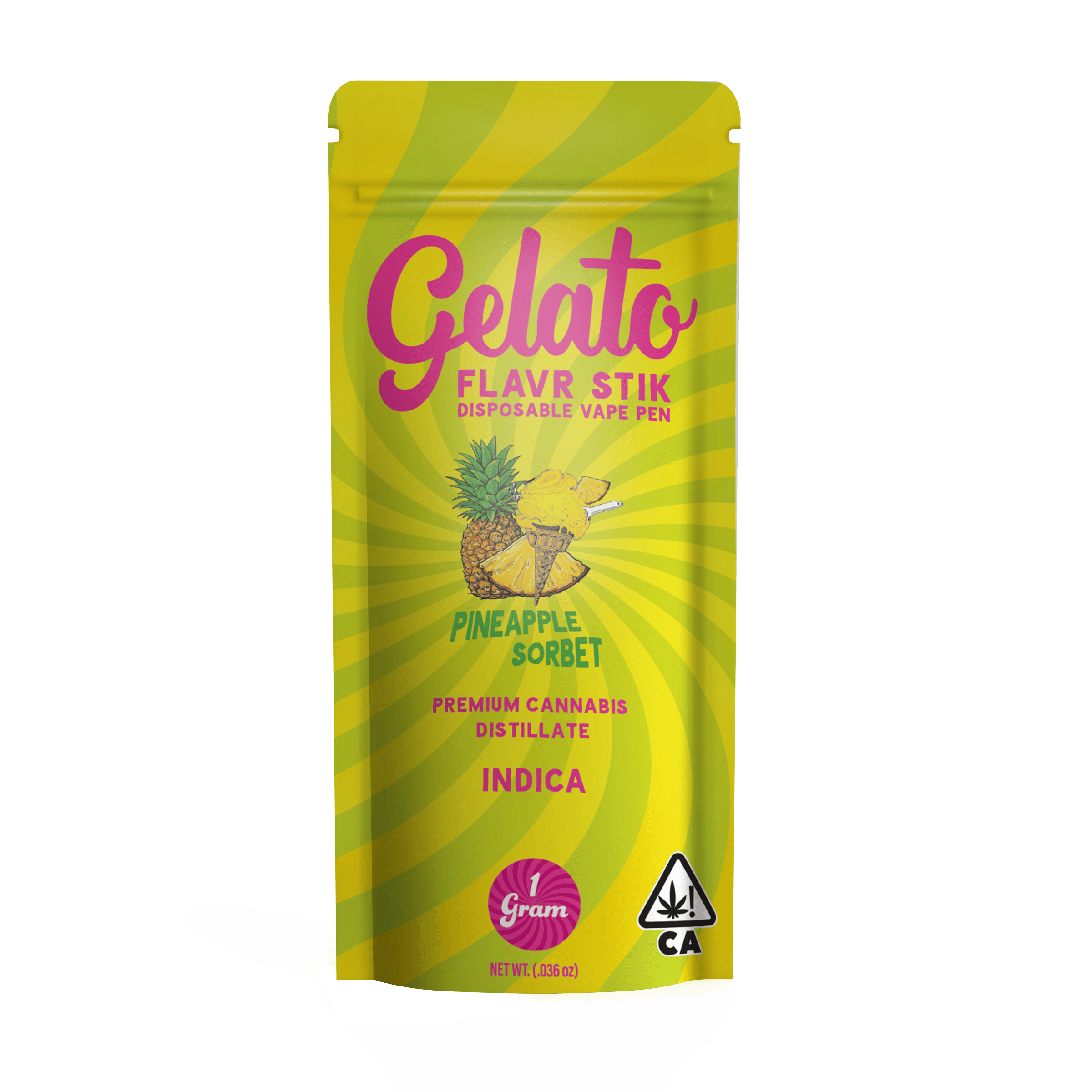 Gelato Flavors All-In-One 1g Indica Pineapple Sorbet 10pk