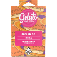Gelato Live Resin Cartridge 1g Indica Saturn OG 10pk