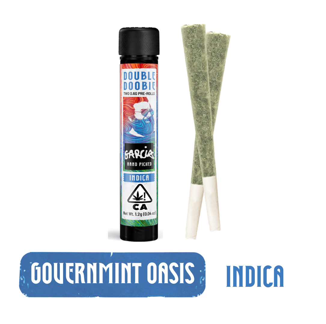 Garcia Hand Picked Preroll Double Doobie .6g Indica Governmint Oasis HDF 2pk 1.2
