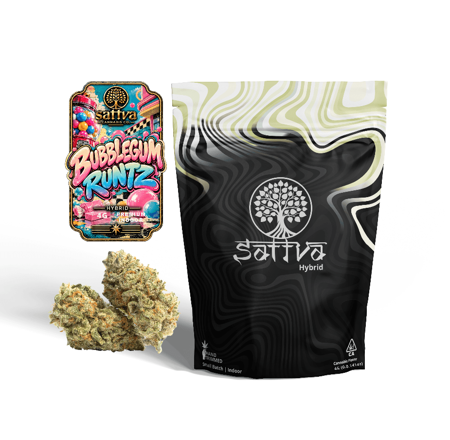 Sattva Cannabis Flower 4g Hybrid Bubblegum Runtz