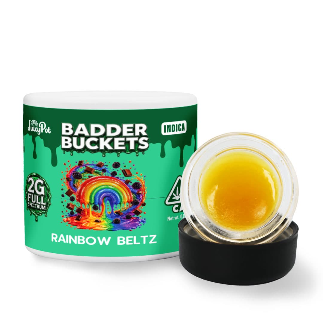JuicyPot Badder Bucket 2g Indica Rainbow Beltz