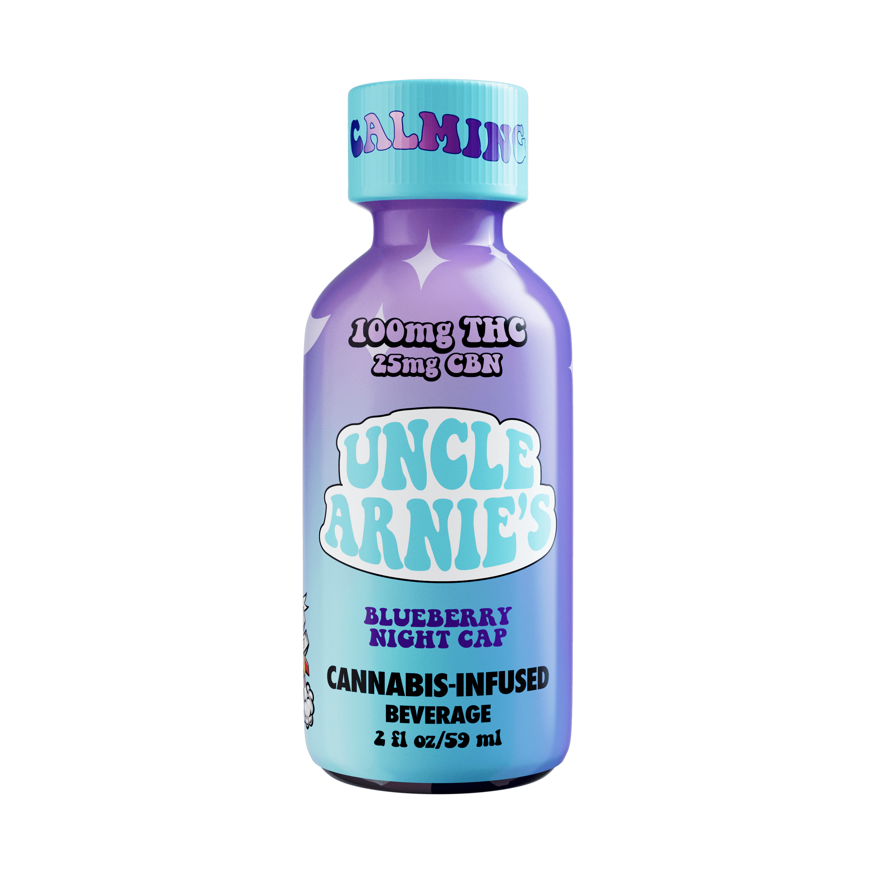 Uncle Arnie's Beverage 2oz Blueberry Night Cap 4:1 THC/CBN 100mg