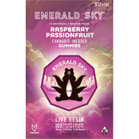 Emerald Sky Live Resin Gummies 10pk 100mg Raspberry Passionfruit