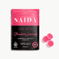 Saida Live Resin Gummies 100mg Sativa Strawberry Lemonade