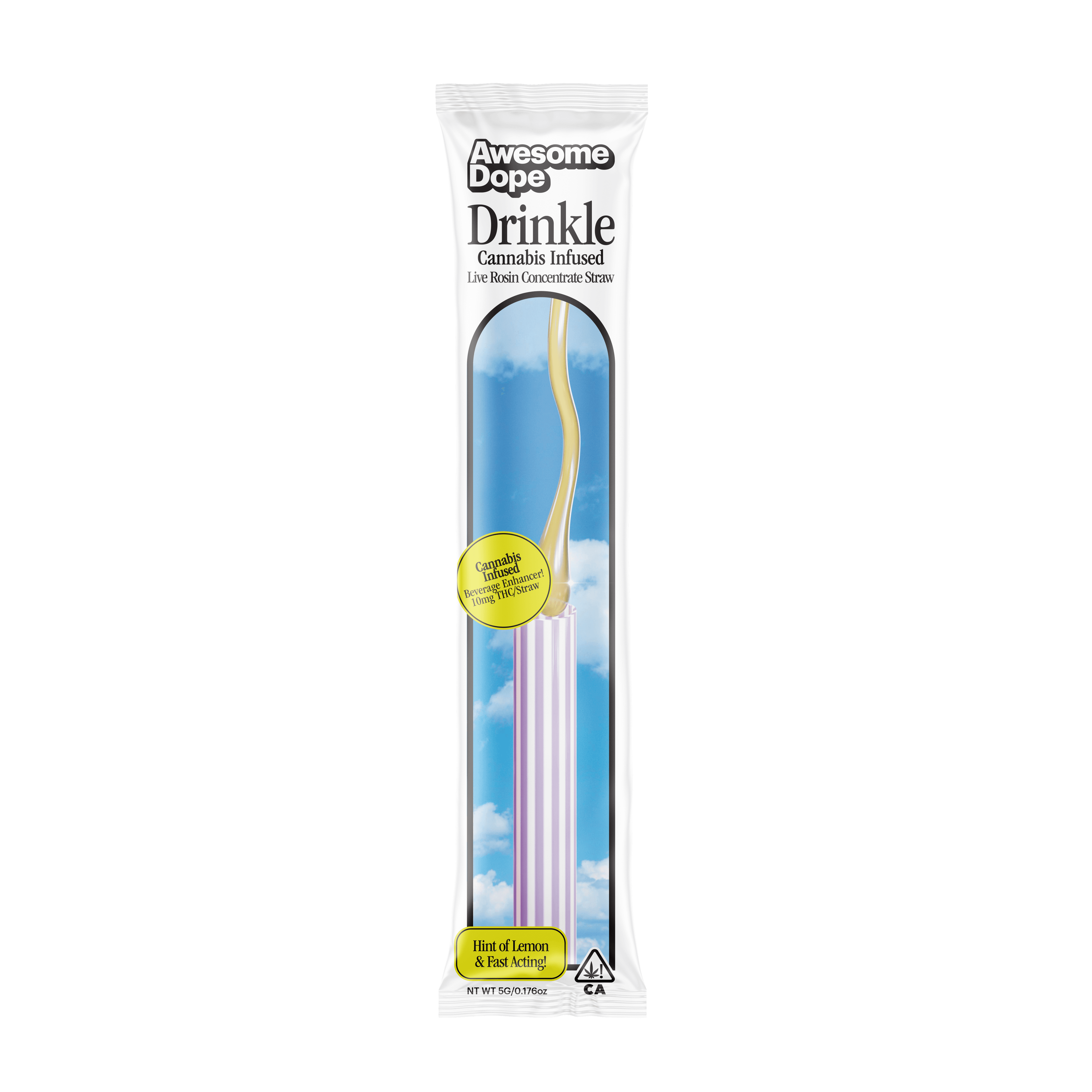 Awesome Dope Edible Rosin Concentrate Straws 10mg Indica