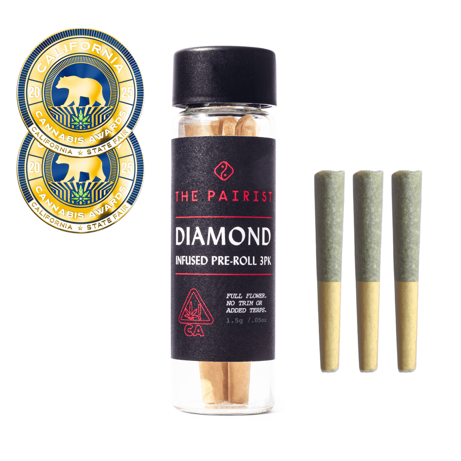 The Pairist Diamond Infused Preroll 0.5g Sativa Orange Creamsicle 3pk 1.5g