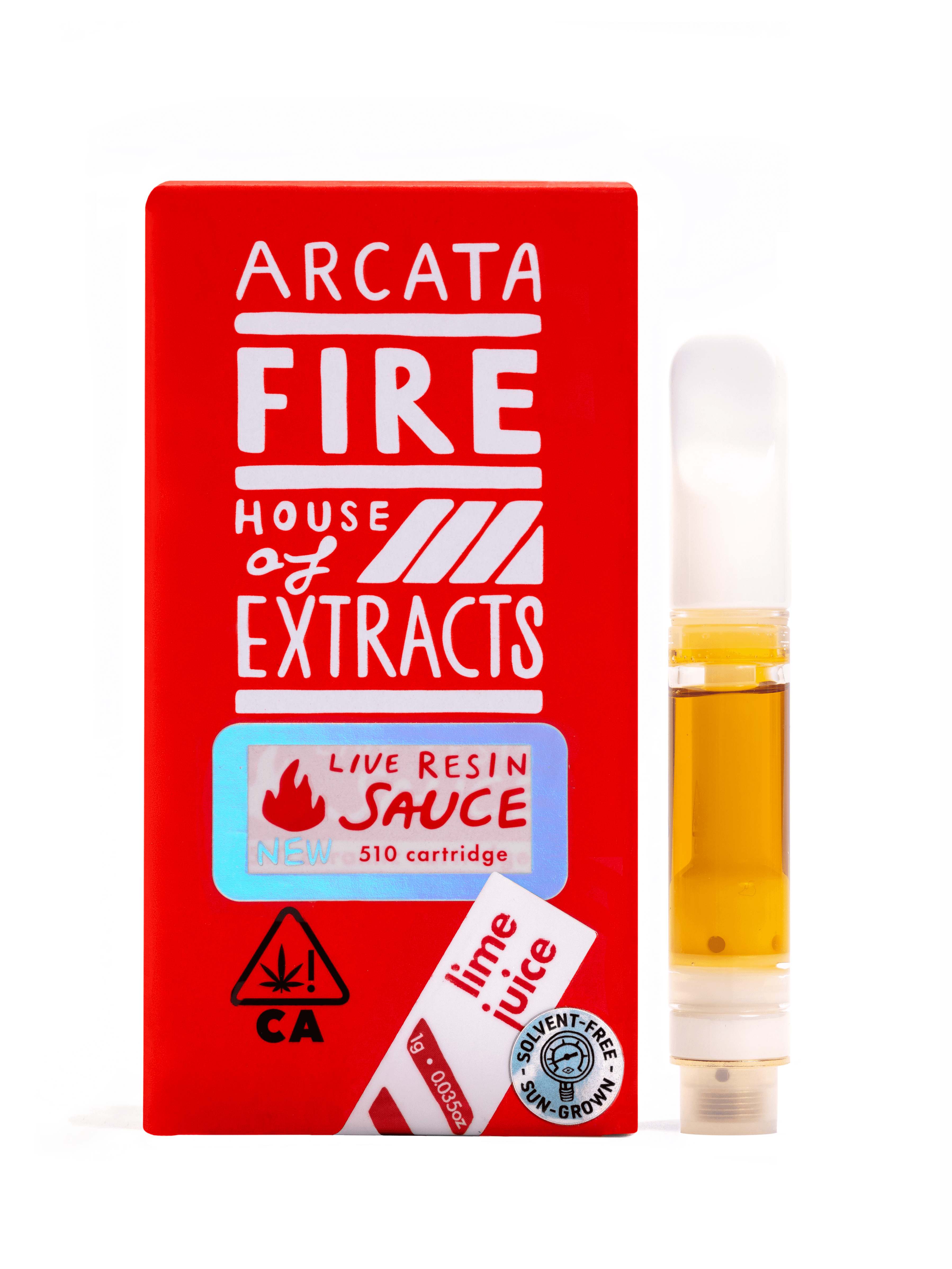 Arcata Fire 100% Live Resin Cartridge 1g Hybrid Lime Juice