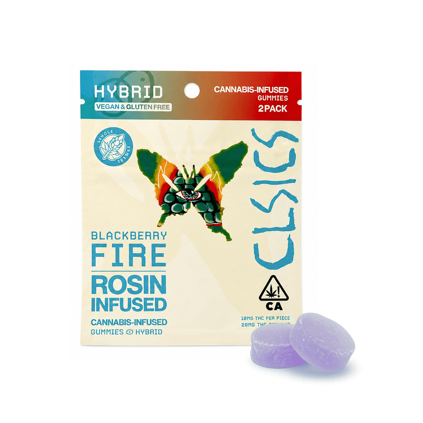 CLSICS Live Rosin Gummies Hybrid Blackberry Fire 2-Piece