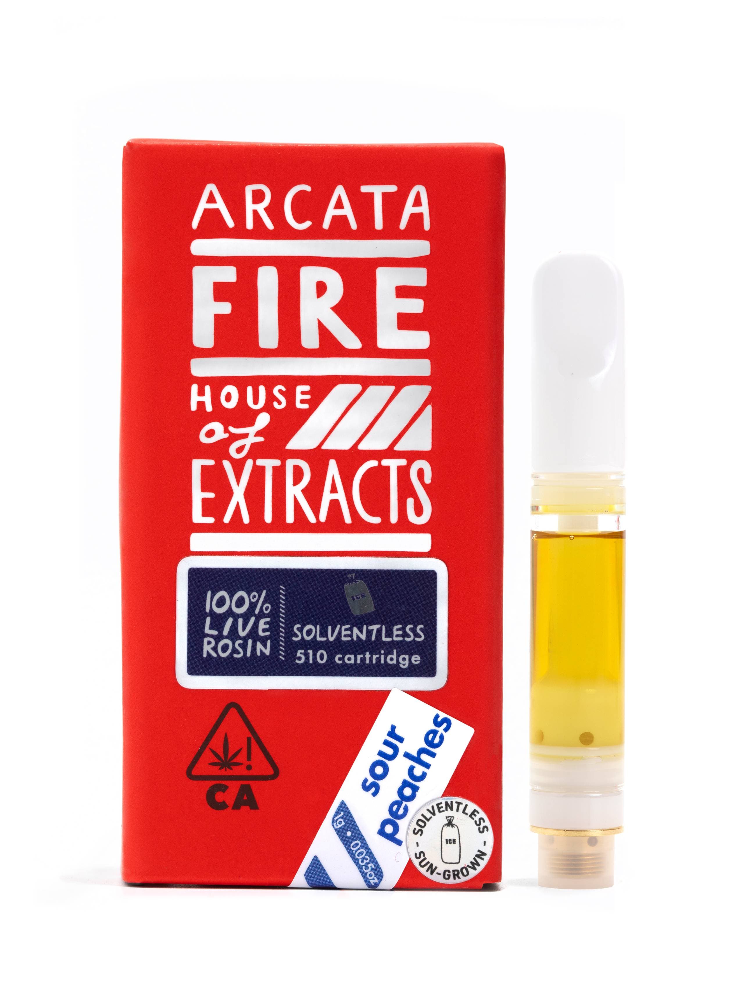 Arcata Fire 100% Live Rosin Cartridge 1g Sativa Sour Peaches