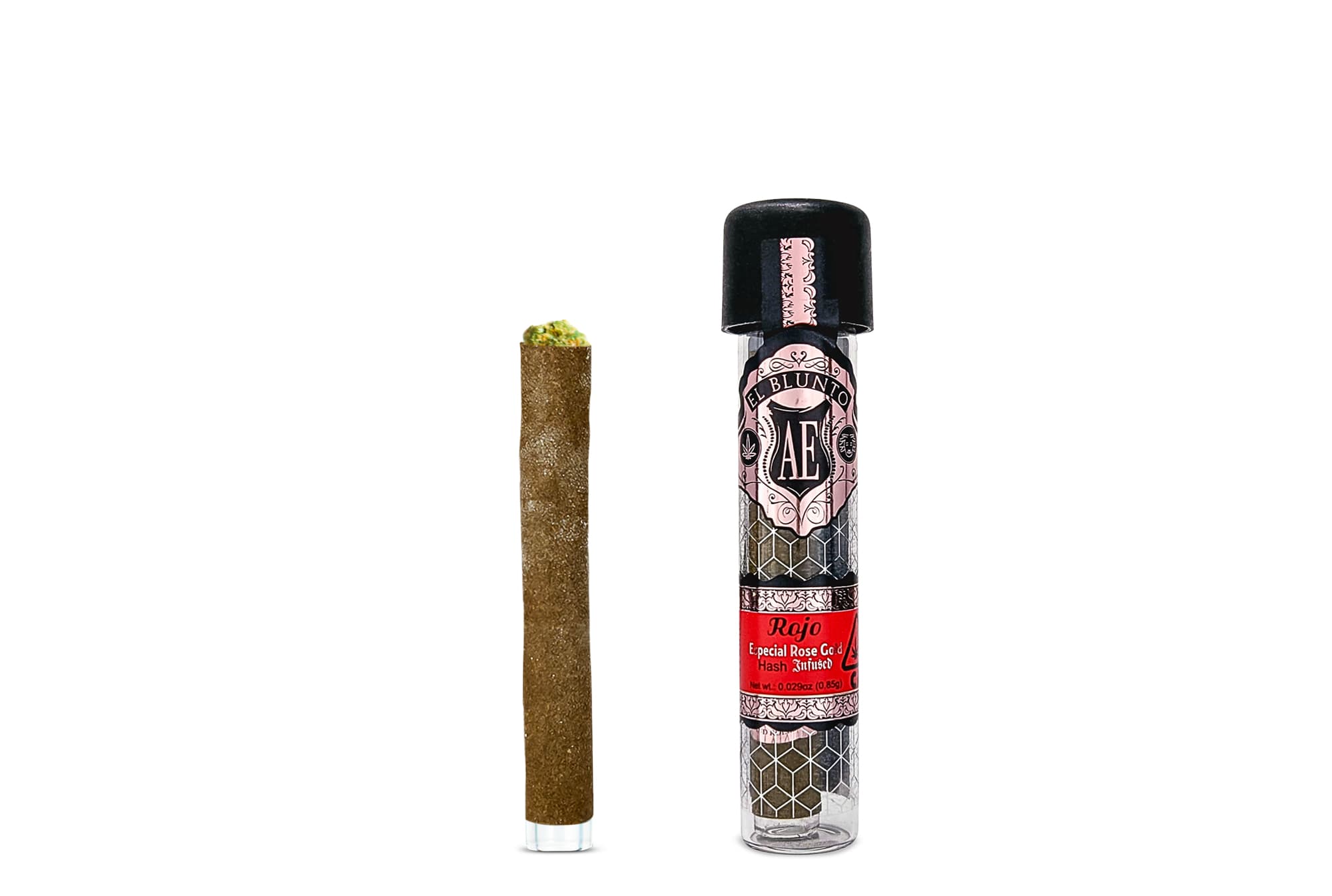 El Bluntito Especial Rose Gold Hash Single Bluntito .85g Hybrid Rojo