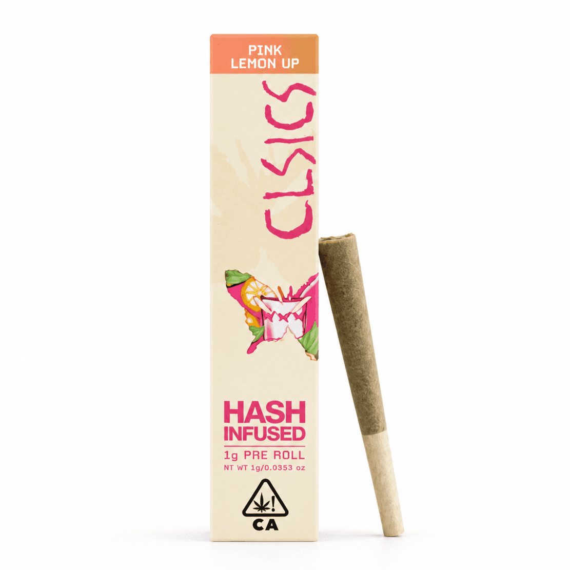CLSICS Hash Preroll 1g Hybrid Pink Lemon Up