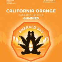 Emerald Sky Gummies 10ct 100mg Sativa California Orange