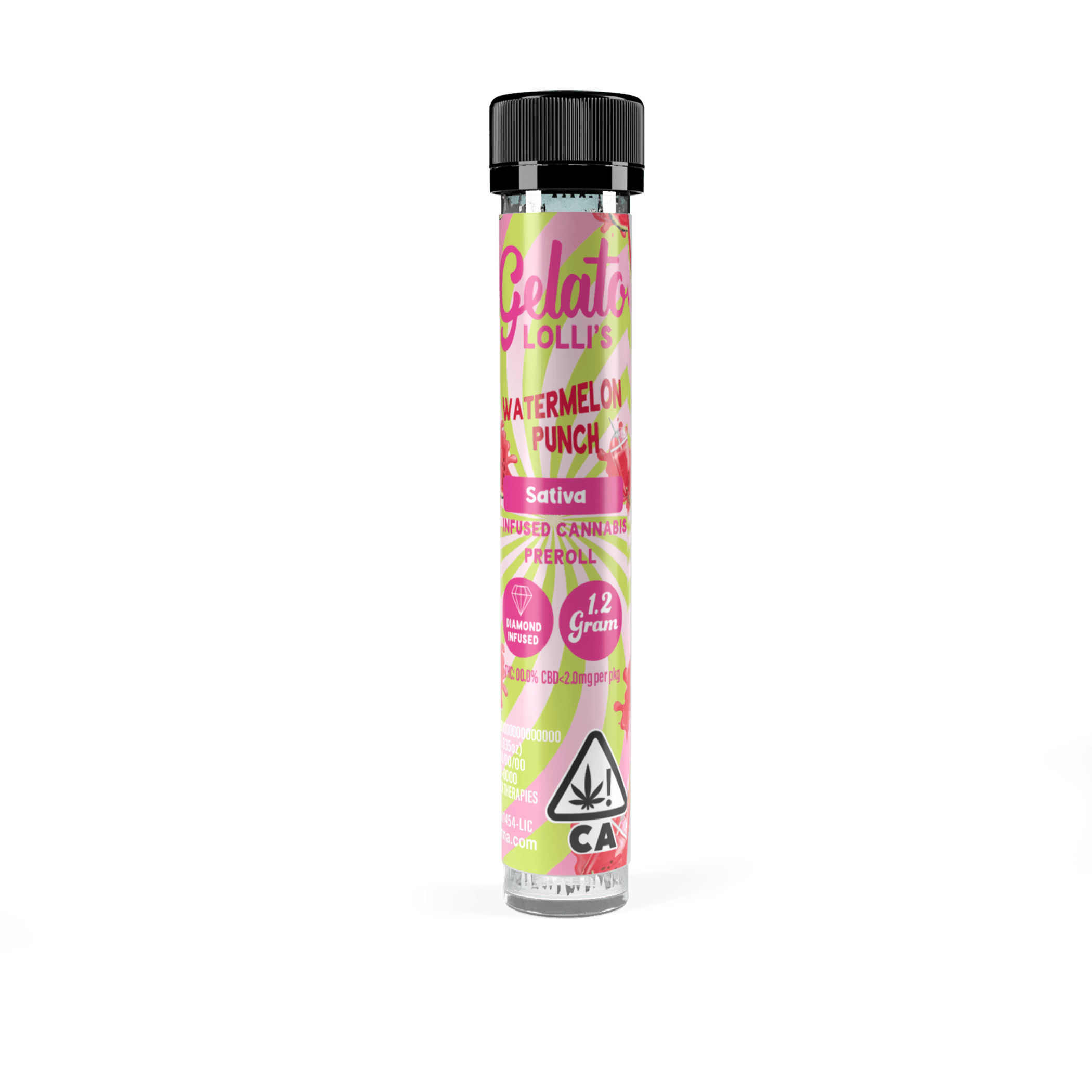 Gelato Lolli's Single Infused Preroll 1.2g Sativa Watermelon Punch 12pk