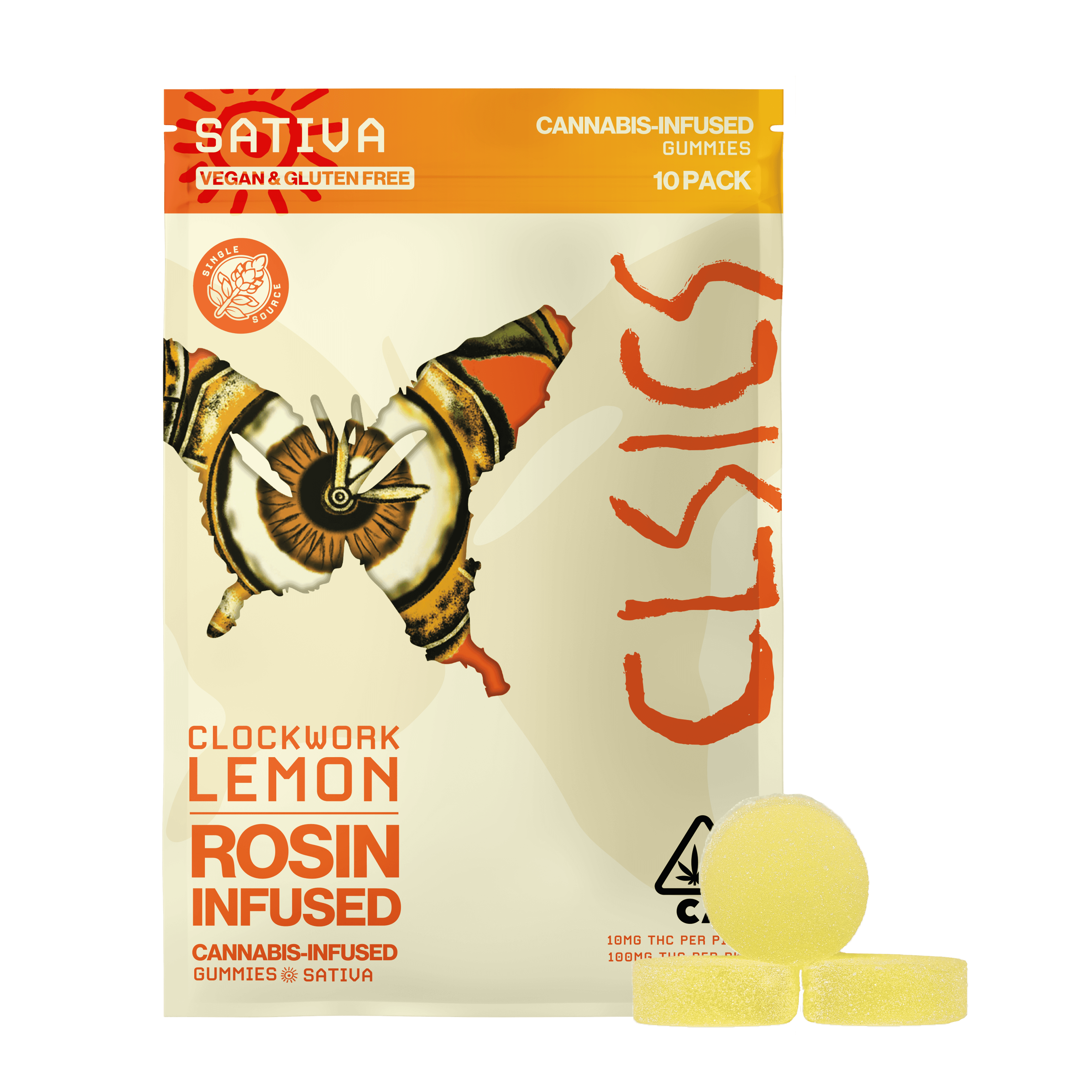 CLSICS Live Rosin Gummies Sativa Clockwork Lemon