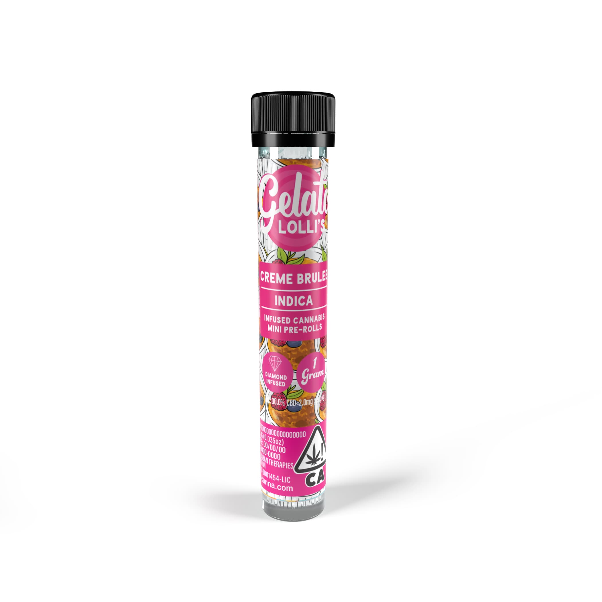 Gelato Lolli's Single Infused Preroll 1.2g Indica Creme Brulee 12pk