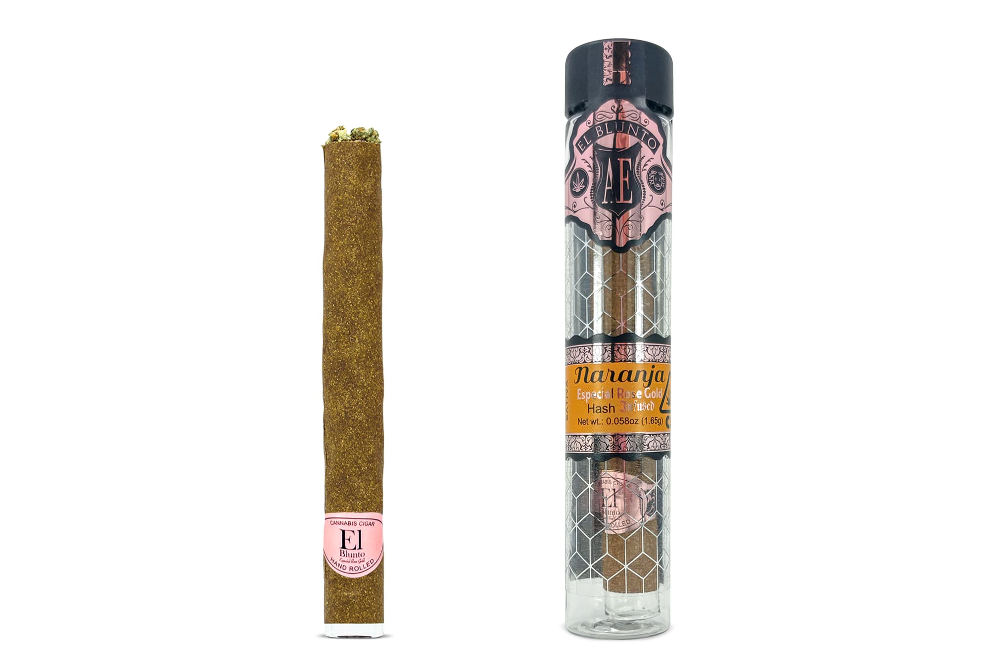 El Blunto Especial Rose Gold Hash Blunt 1.65g Sativa Naranja 16ct