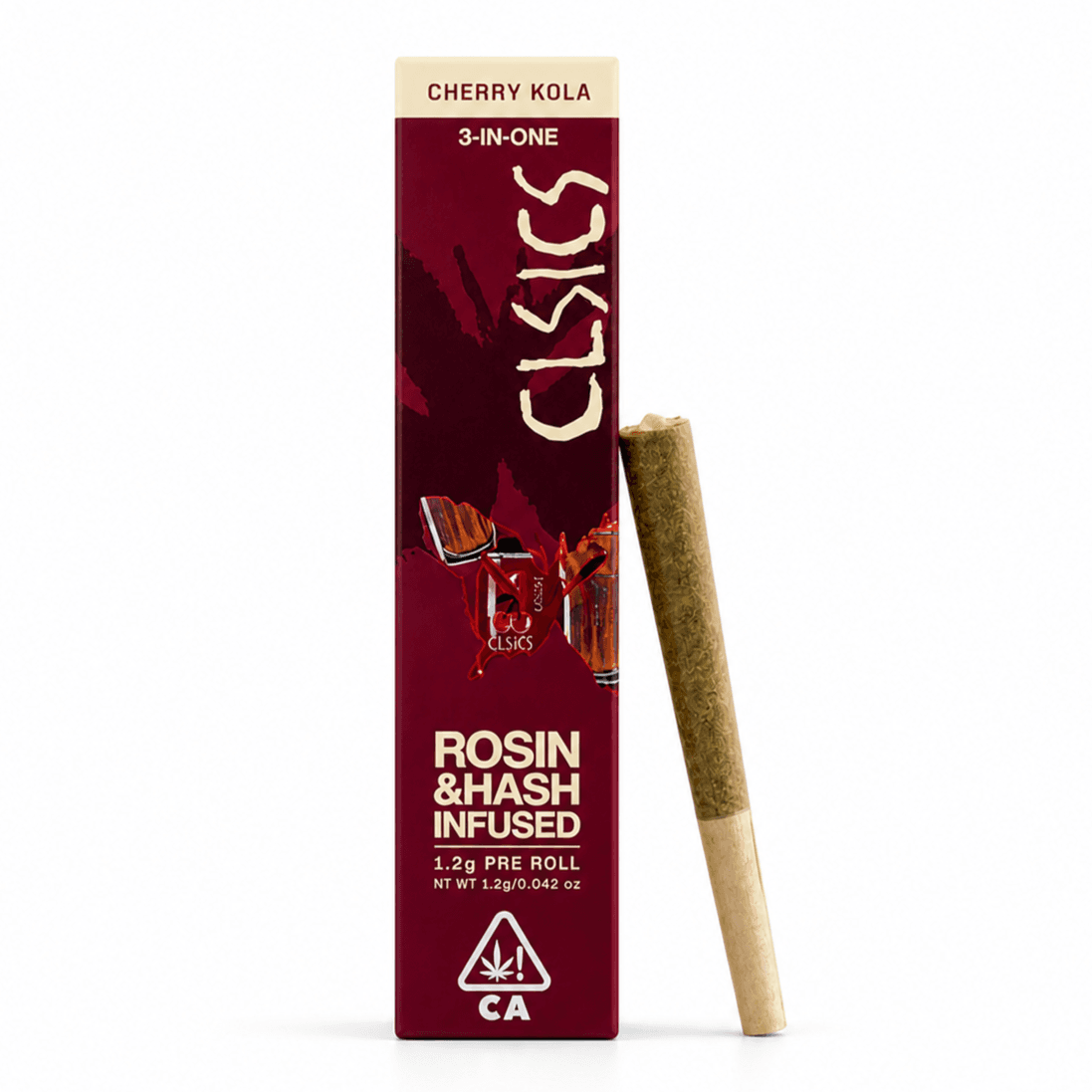 CLSICS Trifecta 1.2g Rosin Hash Preroll Hybrid Cherry Kola