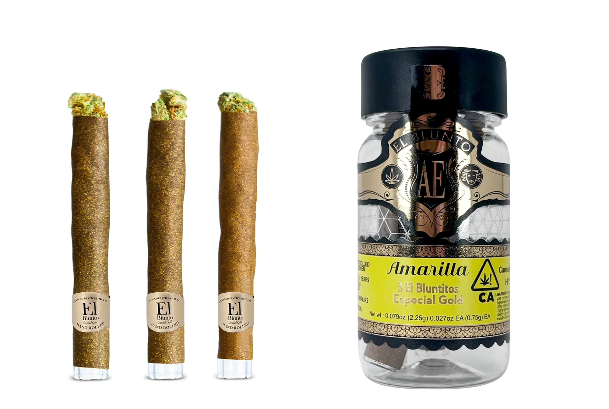 El Blunto Especial Gold Bluntito .75g Hybrid Amarilla 3pk